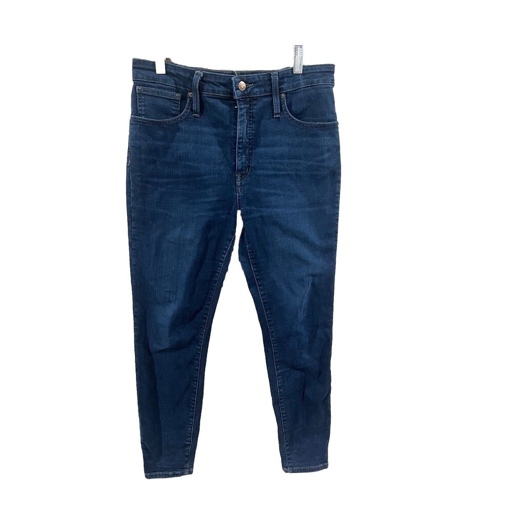 Madewell High Rise Skinny Jeans Women 30 Petite Blue Denim Stretchy Cotton Blend